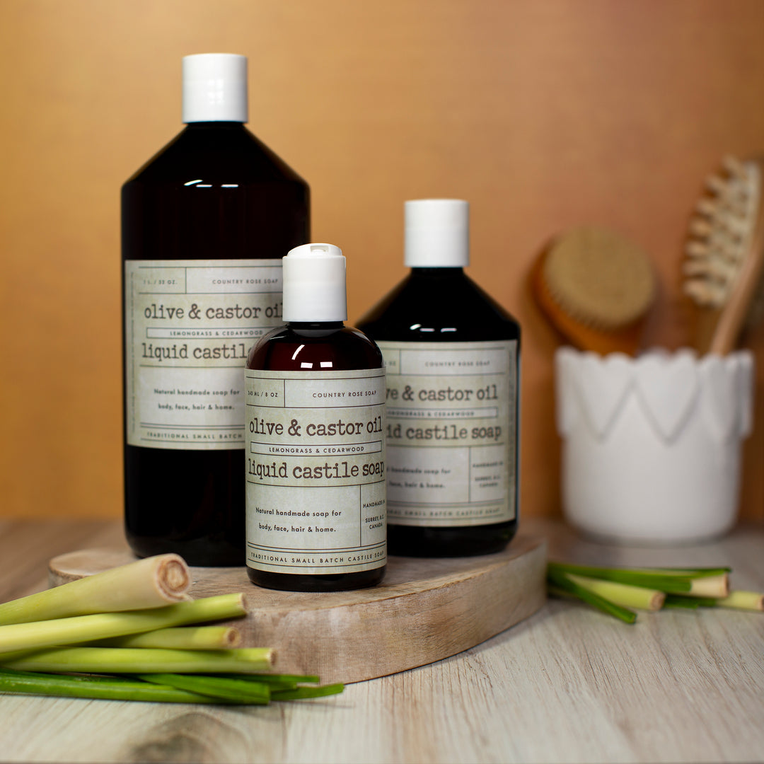 Liquid Castile Soap with Castor - Lemongrass and Cedarwood