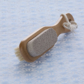 Wood Pedicure Brush with Pumice Stone