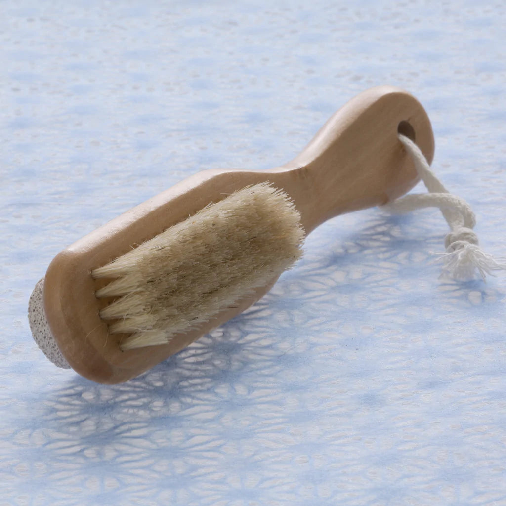 Wood Pedicure Brush with Pumice Stone