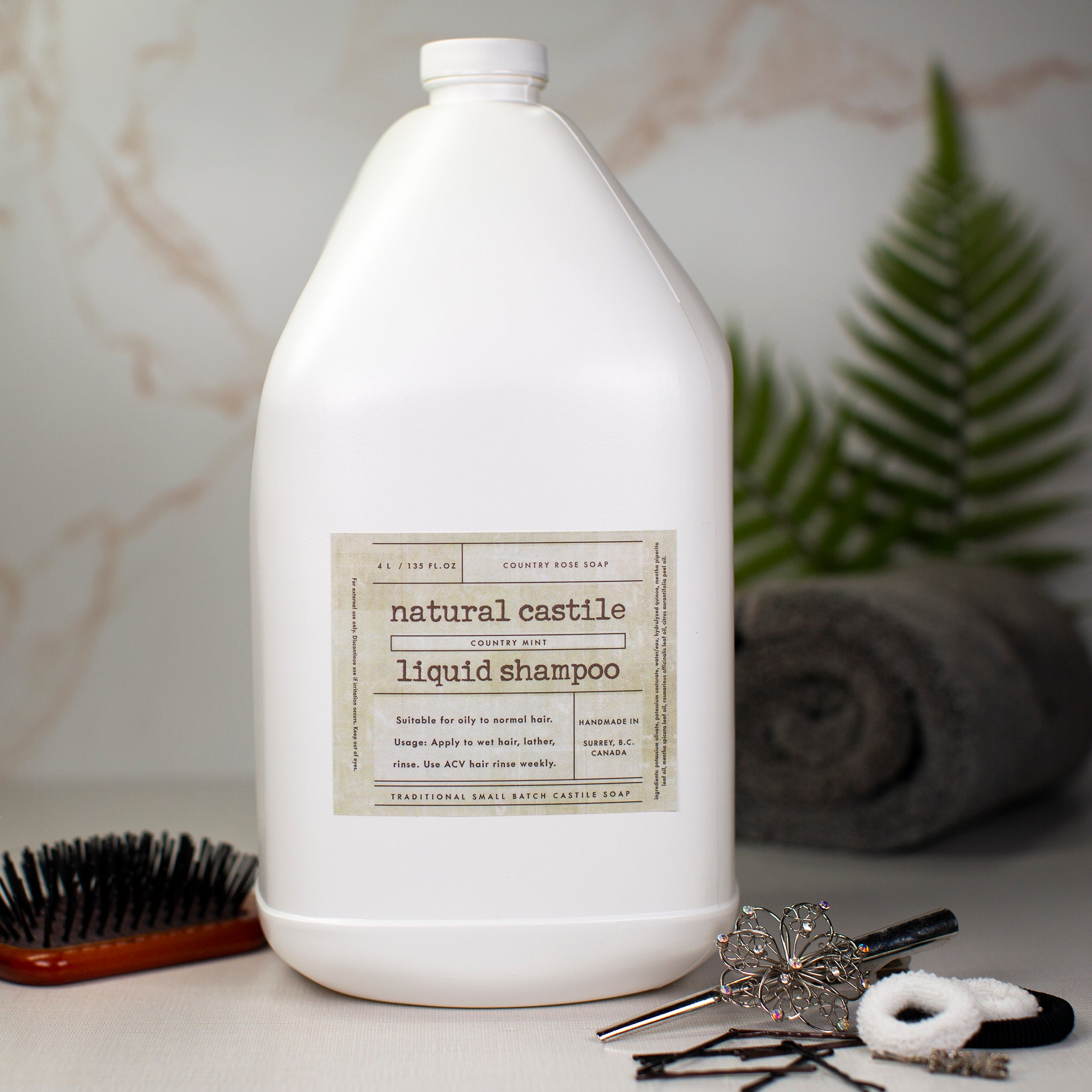 Country Mint Natural Castile Shampoo Gallon