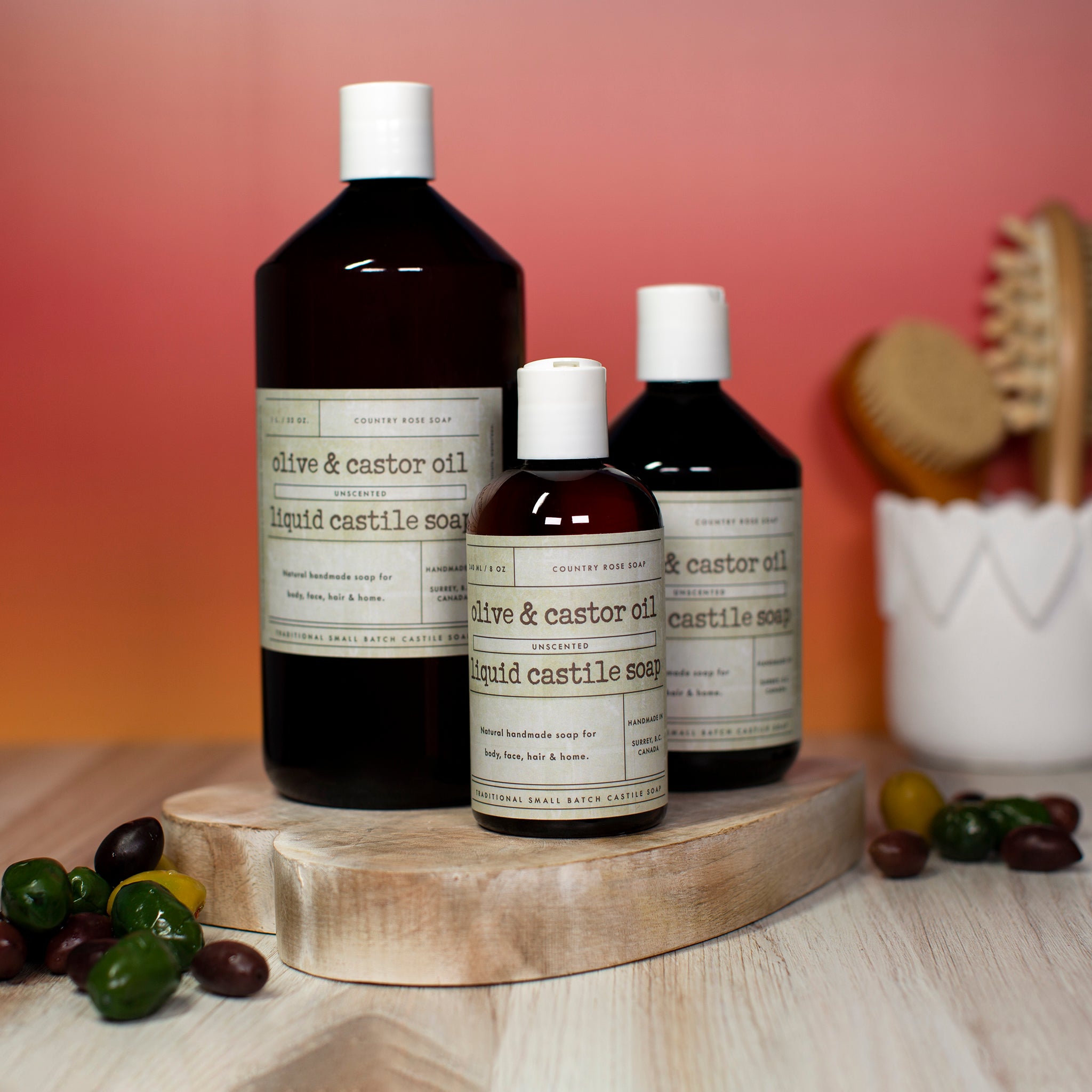 Olive & Castor Oil Castile Liquid Soap Unscented Group